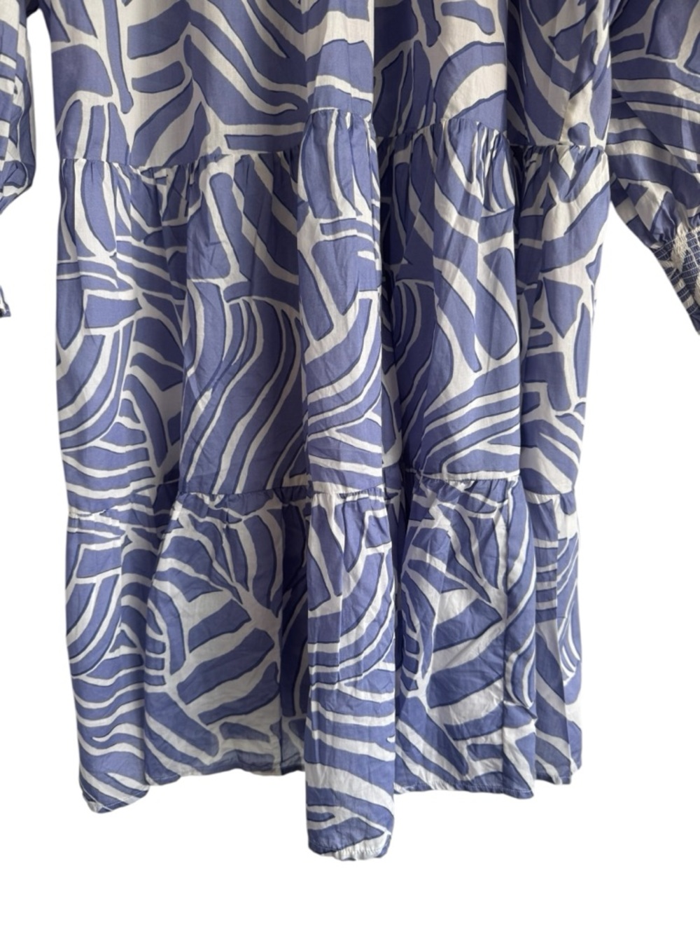 Rails Sia Dress in Isle Waves Tiered Balloon Sleeves Partially Lined Cotton XL - Picture 5 of 15